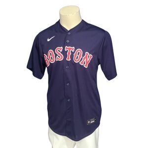 Nike MLB Boston Red Sox Jersey Blue Blank Mens Medium Baseball Authentic - EUC